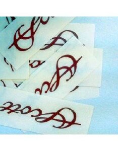 Scott Fly Rod Die Cut Script Decal in Red